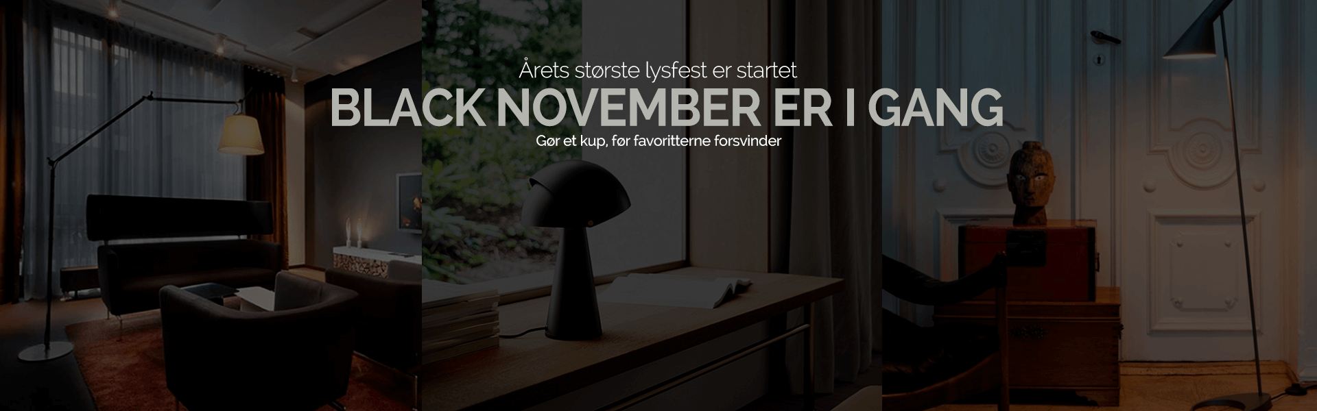 Shop belysning og spar op til 60% på Black November hos Lamper.dk