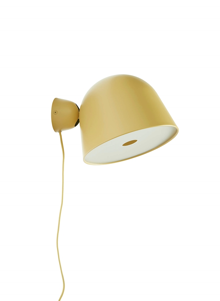 Kuppi væglampe, mustard gul