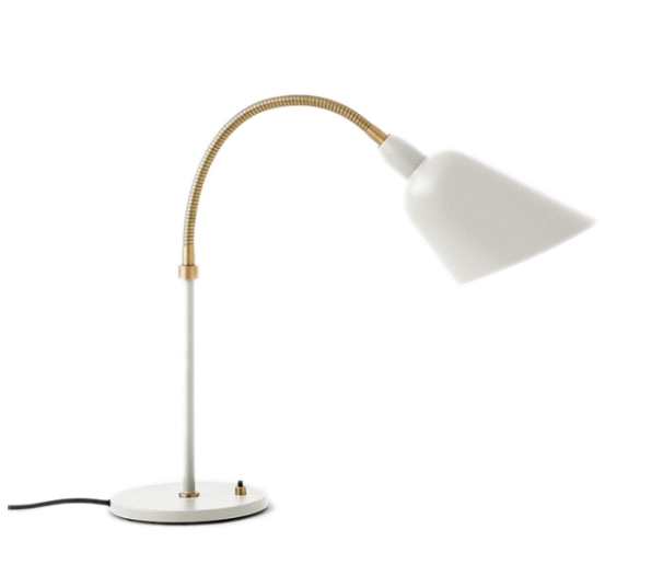 &Tradtion Bellevue Aj8 Bordlampe, Hvid/Messing Bellevue
