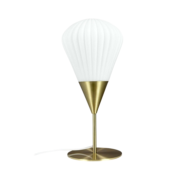 Ballon bordlampe, opal/messing