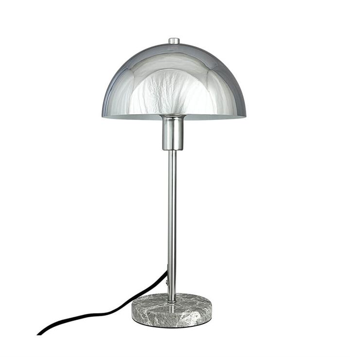 Stockholm D20 bordlampe, krom/marmor