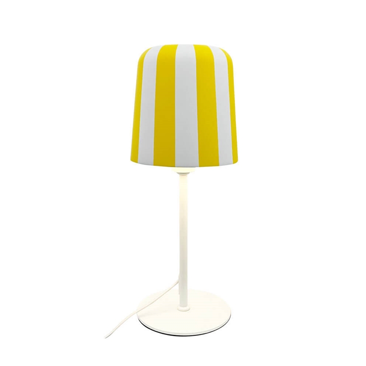 Gry bordlampe, gul/hvid