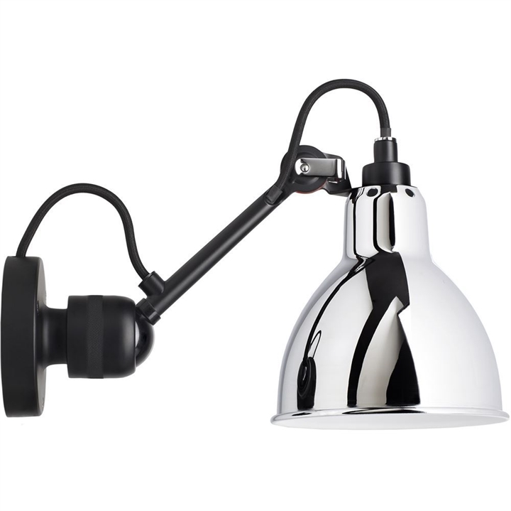 Udstillingslampe: Lampe Gras No 304 Væglampe, sort/krom Billede af Udstillingslampe: Lampe Gras No 304 Væglampe, sort/krom