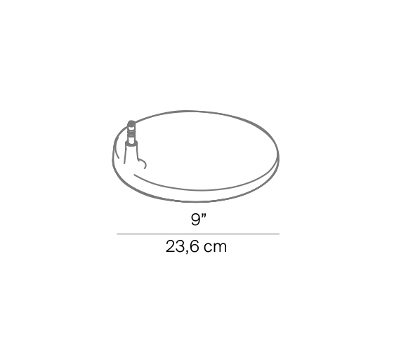 Fortebraccio bordlampe / gulvlampe base, hvid