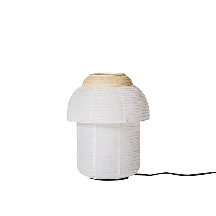 Papier double bordlampe Ø30, hvid/gul