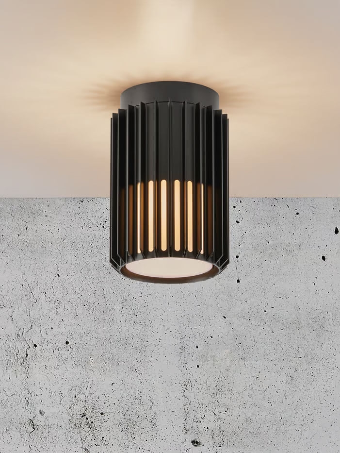 Aludra udendørs loftlampe, sort