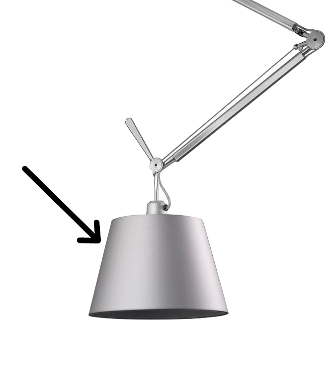 Reservedel: Tolomeo skærm alu Ø20