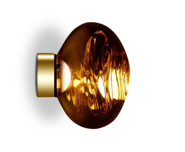 Melt Surface mini væglampe / loftlampe, guld