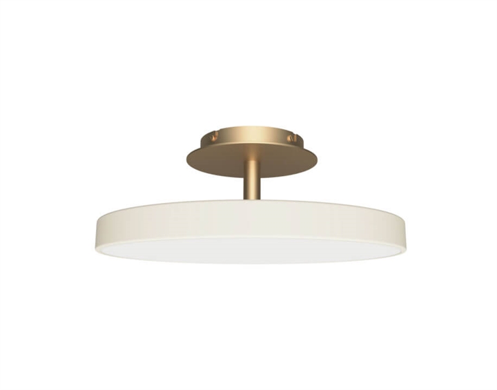 Asteria Up medium loftlampe, pearl hvid/messing