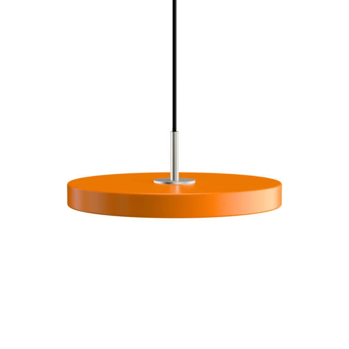 Asteria mini pendel, orange/stål