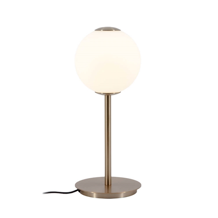 Audrey bordlampe m/USB, messing/opal