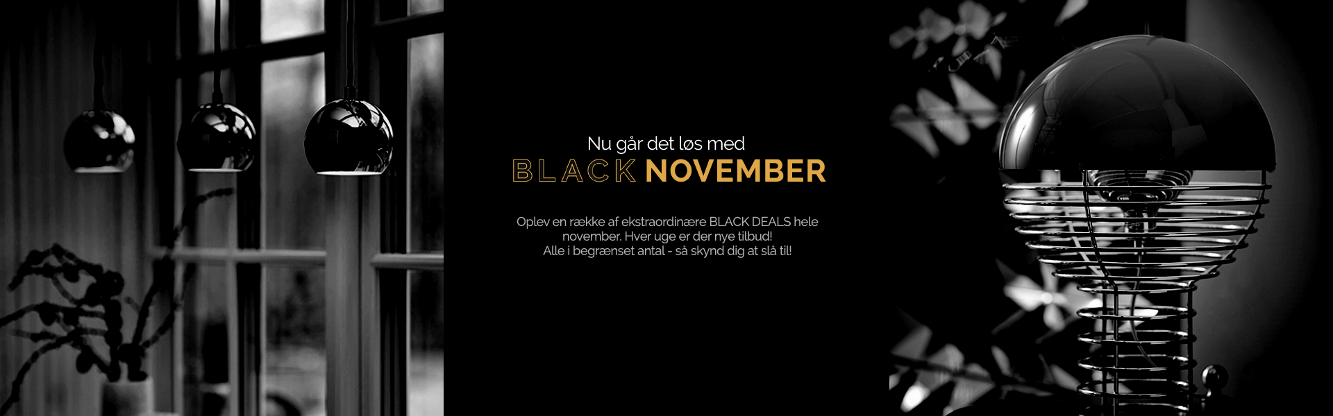 BLACK NOVEMBER hos Lamper.dk - Hvorfor nøjes med Black Friday?!