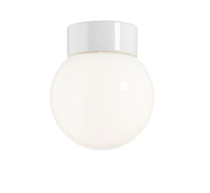 Classic Globe 150 loftlampe / væglampe IP20, hvid/blank opal